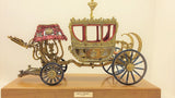 CARRIAGE  (24X11X15 CM) EXCEPTIONAL    ITALIAN   HANDMADE    GOLD PLATED    REAL  SILVER (800)   CARRIAGE  ENAMELS:  IT IS    REPLICA OF THE CARRIAGE   USED IN  NAPLES  BY  KING FERDINANDO THE SECOND.