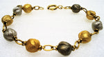 COCONUT SHAPED BRACELET 19cm long, 18ct Yellow and white Gold Coconut Shaped Bracelet - weight 9g.