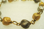 COCONUT SHAPED BRACELET 19cm long, 18ct Yellow and white Gold Coconut Shaped Bracelet - weight 9gr with details