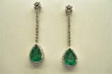 INTENSE GREEN COLOMBIA DROPS EMERALD EARRINGS