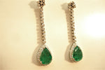 INTENSE GREEN COLOMBIA DROPS EMERALD EARRINGS