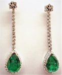 INTENSE GREEN COLOMBIA DROPS EMERALD EARRINGS