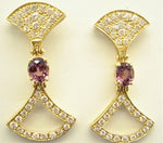 SPINEL STONE FAN EARRINGS