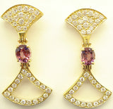 SPINEL STONE FAN EARRINGS