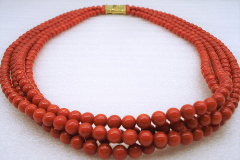 MEDITERRANEAN SARDINIA CORAL NECKLACE